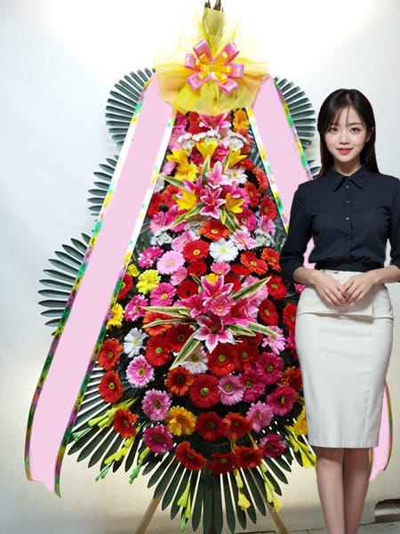 부천MJ컨벤션 3단화환 고급형